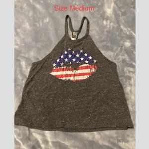 Lips american flag Tank